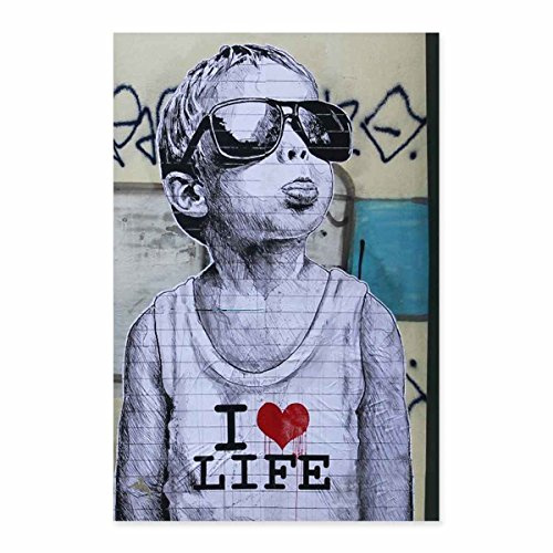 Banksy I Love Life Streetart Zimmerposter – Poster in div. Größen 70x100cm