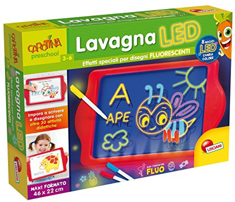 Liscianigiochi 68609 Carotina Lavagna LED, Edizione 2018 Multicolore