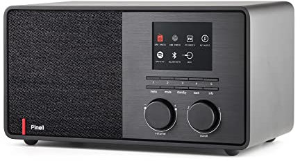 PINELL Supersound 301, Internetradio, Spotify Connect, DAB+ & FM Tuner, Bluetooth 4.0, WLAN, AUX, Kopfhöreranschluss, 7 Watt, Senderspeicher, Farbdisplay, Fernbedienung, schwarz