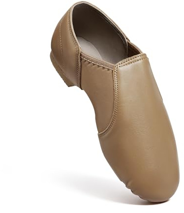 Asyusyu Zapatos de jazz para mujer, zapatos de baile de jazz con suela dividida, Brown, 41.5 EU