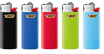 BIC Mini Reibrad Feuerzeuge (J25) inkl. Gummibären von sunmando (5 Stück BIC Mini)