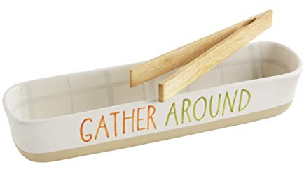 Mud Pie Fall Gather - Plato para galletas, color crema