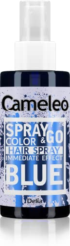 Cameleo - Spray & Go - Farbspray für die Haare - Blau - für blondes, platinblondes & graues Haar - einfach sprühen & fertig - semi-permanent - sofortiges Ergebnis - Karneval Haarfarbe Spray - 150 ml