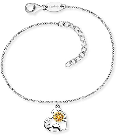 Engelsrufer Damen Armband aus vergoldetem Sterling Silber mit Aloah Anhänger in Bicolor Silber Gold - Karabinerverschluss - längenverstellbar - nickelfrei