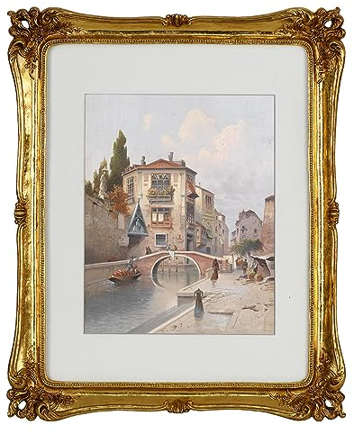 Funly mee Vintage-Bilderrahmen 11 x 14, antikgoldfarbener Fotorahmen für den Tisch oder die Wand – Gold