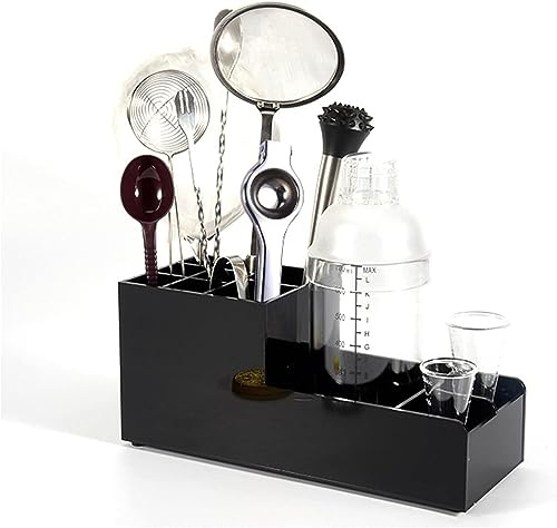 KAnduo Juego de Herramientas for Bar, Juego de coctelera, Accesorios de Barra for el hogar, Juego de coctelera, coctelera de Acero Inoxidable, Kit de cóctel de 13 Piezas (Color : 500ml)