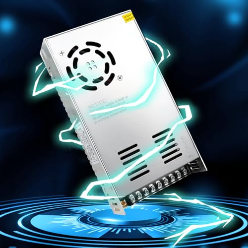 LightingWill Schaltnetzteil 24V 16,6A 400W Netzteil, LED Trafo Schaltwandler AC 230V auf DC 24 Volt, Adapter Transformator für LED Streifen Lichter, 3D Drucker, CCTV, LED Beleuchtung