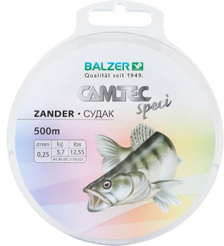 Balzer Angelschnur Zander Camtec SpeciLine - Zanderschnur monofil Sand-braun