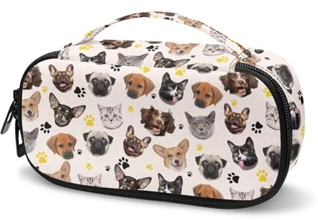 Tomeusey Niedliche Hunde-Kühltasche für Medikamente, Insulin-Reisetasche, leicht, medizinisch, isoliert, Aufbewahrungskoffer für Insulin-Stift und Medikamente, Diabetikerbedarf, für Damen und Herren