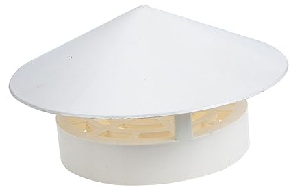 TIDTALEO Vent Rain Cover Roof Vent Cap Chimney Cap Replacement Chimney Pot Cover Chimney Hole Cover Chimney Protector Round Roof Cap Chimney Cover Accessory PVC White Top Cover Outdoor