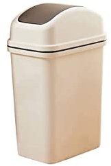 LUTFI Bote de Basura Botes de basura, Rectangulares de plástico, Cubo de basura grande Papelera, Contenedor de basura Con asas Cestos de basura de 3.9 GAL Hogar y Cocina