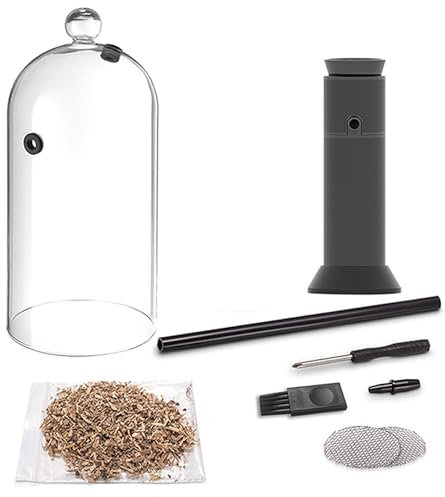 Fumoir professionnel pour cocktails et boissons, Fumoir avec couvercle Il peut être utilisé pour fumer des cocktails, du whisky, des boissons, etc.