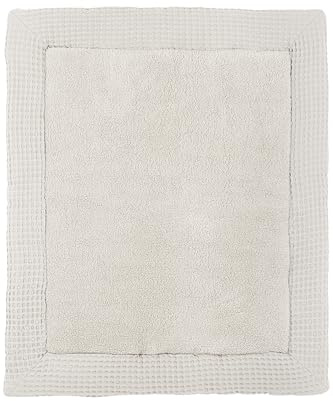 Meyco Laufgittereinlage Waffel Teddy, Baby Laufstall Einlage (Krabbelmatte für Babys, Spielmatte für Laufstall, 100% Baumwolle, 80 x 100 cm), Greige