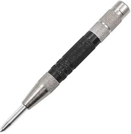 1 poinçon central noir et blanc de 155 mm - Localisateur automatique de ressort - Brise-vitre - Outil de centrage de poinçon de 128 mm