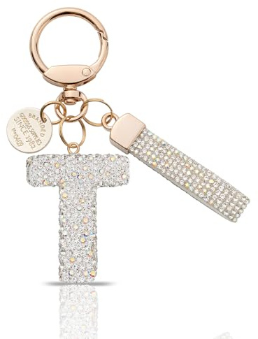 Schlüsselanhänger Buchstabe Glitzer Anhänger Schlüsselbund Keychain | Personalisierter Dekoration: Keychain für Schlüssel, Taschen und Rucksäcke als modisches Accessoire und Geschenk