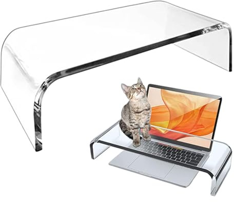 Genikeer Supporto Monitor Acrilico | Supporto Per Monitor E Laptop