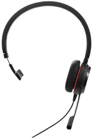 Jabra Evolve 20 SE Mono Headset - Microsoft Zertifizierte Kopfhörer für VoIP Softphone mit passiver Geräuschunterdrückung - USB-C/A - Schwarz
