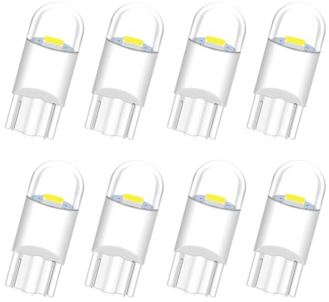 SOFOC-T10 Ampoule LED 6V Lumière Intérieure Voiture Lumière Plaque Immatriculation Lumière Lecture Lumière Paysage Jardin Lumière Coffre 3030 1SMD Blanc 10Pcs