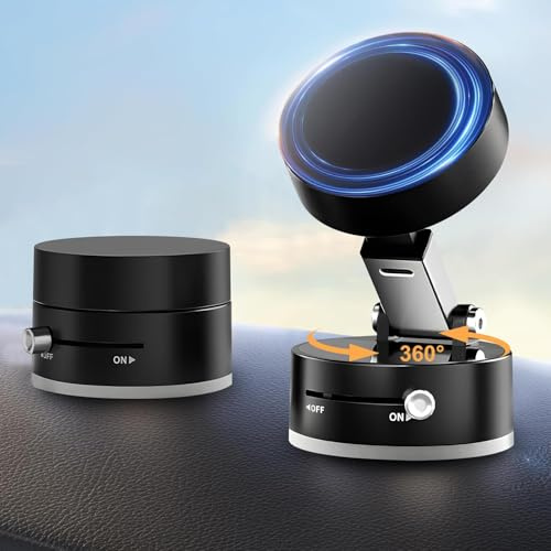 Henjunu Support de téléphone électrique à Ventouse pour Voiture | Support De TéLéphone à Ventouse MagnéTique pour Tous Les TéLéphones