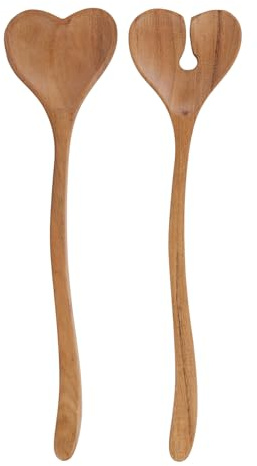 BUTLERS Salatbesteck-Set 2-teilig Akazienholz -ACACIA- aus Akazienholz im Natur Design | Rustikales Serviergeschirr, Echtholz Accessoire | Zeitlose Tisch Deko für Esszimmer & Küche