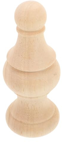 STOBOK Unfinished Wooden Finials Round Ball Tops for Bed Post and Staircase, Versatile Use with Elegant Roman Bridge Design, Easy Installation Decorative Woodcraft Supplies