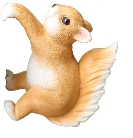 Charmante Eichhörnchen-Statuen aus Kunstharz für Innen- und Außendekoration, einzigartige Ornamente, um Ihr Zuhause ästhetisch zu verschönern (Eichhörnchen)