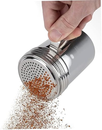 Contenitori di condimento shaker di sale 127 buchi spezie shaker zucchero con manico curvo in polvere cannella cannella 304 in acciaio inossidabile stagione
