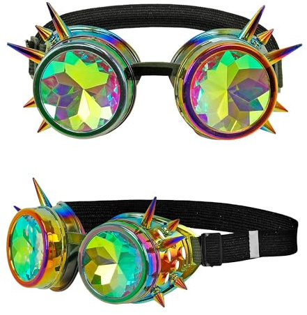 W WIDMANN MILANO Party Fashion - Steampunk Brille kaleidoskopisch | Accessoire für Steampunk Kostüme, Festivals, Karneval und Mottoparty