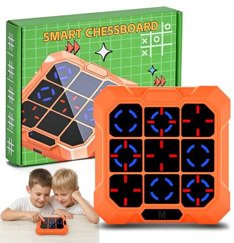 BlueSwan Tres en Raya Electrónico 6 en 1, Tic‑TAC‑Toe Juegos de Viaje