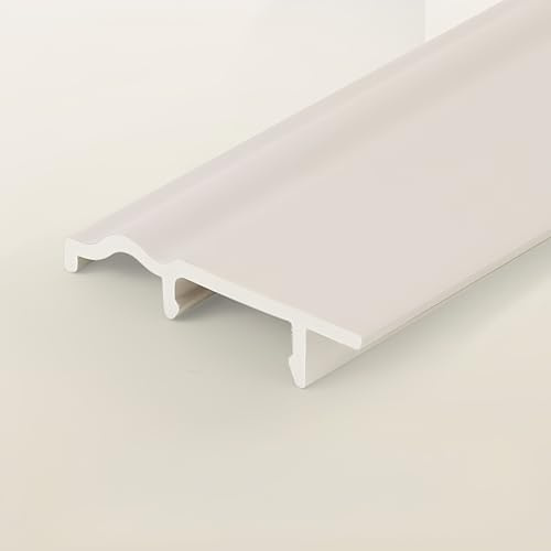 Coayuou Skirting Board Covers Upvc Wall Trim 100cm* 2 Pcs Floor Trim Sleek Durable Waterproof For Modern Homes Tough, Easy-to-Clean Baseboards For Living Rooms & Hallways(Style 3)
