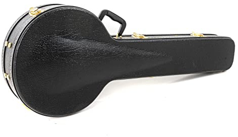 GEWA Banjoetui Flat Top Economy - Koffer für Banjo 4-saitig - Holzkern - 4 verchromte Schlösser - 1 abschließbar - Kunstlederbezug - Innenausstattung schwarzer Samt