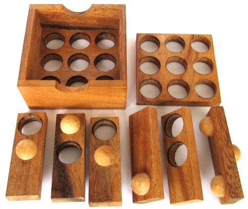 LOGOPLAY Golf Puzzle - 3D Puzzle - Denkspiel - Knobelspiel - Geduldspiel - Logikspiel aus Holz