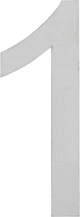 ARREGUI SEC11-T1 Edelstahl Hausnummer | Moderne Briefkasten Hausnummer aus Edelstahl | 8 cm Hohe Hausnummer für Außen Wasserdicht | Wetterfeste Hausnummern | Gebäudenummer | Türnummer | Nummer 1