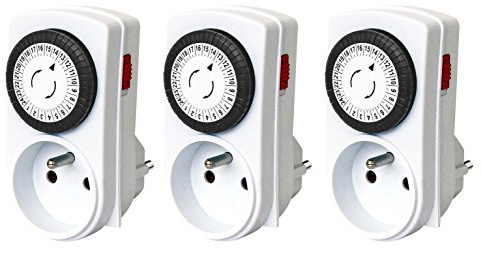 Electraline 13119 Lot de 3 Programmateurs journaliers mécaniques