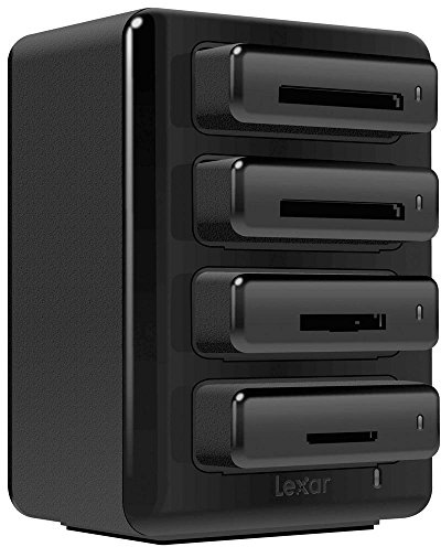 Lexar Professional Workflow Kartenleser HR1 Four-Bay USB 3.0 Reader Hub (Multi-Slot, Secure Digital, Compact Flash, XQD, USB 3.0) - Schwarz