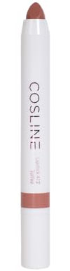 COSLINE Lippenstift Toffee 412, Nude, Natürlicher Roseton, Vegan Lipstick, Langanhaltend, Weich und cremig