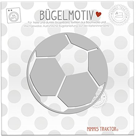 Bügelbild Reflektor Fußball 9 cm x 9 cm SILBER Aufbügler Applikationen Bügelsticker für Stoffe Textilien Kinder zum Aufbügeln Flicken