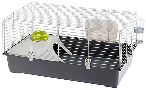Ferplast Cavie Käfig für Meerschweinchen und Kaninchen, Haustierkäfig mit allem Zubehör, um Ihnen den Einstieg zu erleichtern