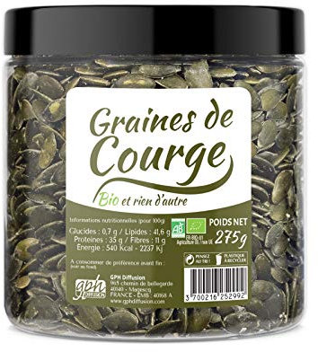 Graines de Courge Bio 275 g - GPH DIFFUSION