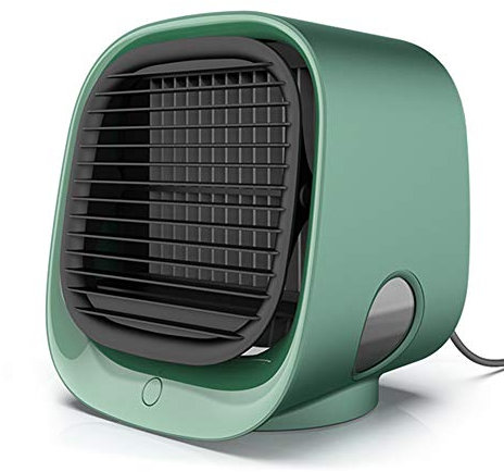 CheungLee Personal Silent Air Cooler & Air Purifier & Air Humidifier & Night Light 4 in 1, Portable Air Cooler with 3 Wind Speeds, Suitable for Office Bedroom Living Room (green)