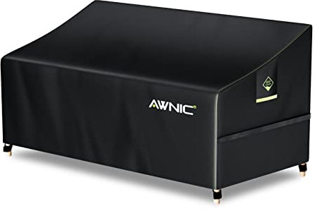Awnic Abdeckung für 2 Sitzer Lounge Sofa Outdoor Rattansofa Abdeckung Schutzhülle für Gartensofa Wasserdicht 420D Polyester 160x85x61/71cm
