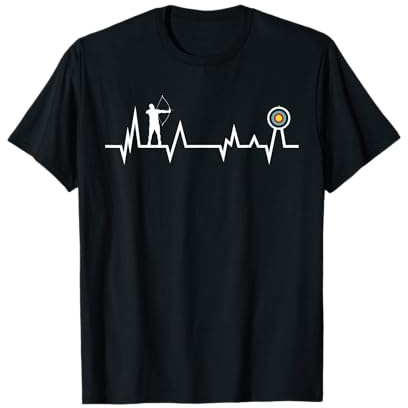 Bogenschützen Herzschlag Bogenschießen EKG Bogensport Pfeil T-Shirt