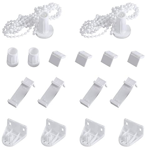 Rollo Halterung Fenster Fittings,2 Sätze 17mm Rollo Fitting Klemmträger Rollo Beschläge Reparatur Ersatzteile Rollo Klemmträger Ohne Bohren für Verdunkelungsrollo, Fenster Klemmfix-Rollos, Doppelrollo