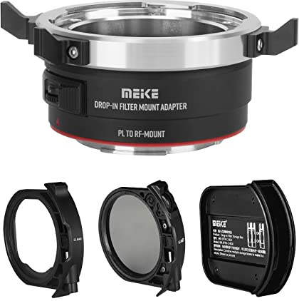 Meike MK-PLTE-C VND Manual Focus Lens Adapter with Drop-in Variable ND and Clear UV Filters Converter for ARRI PL-Mount Cinema Lenses to Sony E Mount Cameras A9 A7III A7II A7 A7R3 A7R4