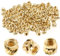Amabro 100PCS M3x4x5mm Threaded Inserts, 3D Printing Brass Nuts Threaded Inserts Thread Knurled Heat Brass Nut for 3D Printing Parts Laptop Automotive Plastic Shell