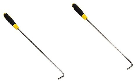 UKCOCO 2stücke Manhole Cover Lifter Mit Gummigriff Robuster Türhaken Für Schiebetüren Und Kanaldeckel Praktisches Werkzeug Für Einfache Öffnung Ohne Zusätzliches Zubehör Lang