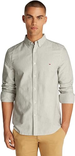 Tommy Jeans Men’s Slim Fit Stripe Oxford Shirt, Multicolor (Dark Night Navy Stripe), XXL
