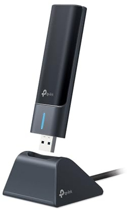 TP-Link WiFi 6E USB Adapter for Desktop PC - (Archer TXE50UH) AXE3000 Tri-Band Wireless Network Adapter, Ultra-Low Latency, MU-MIMO, OFDMA, Refined Security, WPA3, Supports Windows 11/10