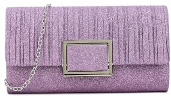A2ZUKFASHION Bolso de mano con purpurina para mujer, para noche, boda, fiesta, graduación, bolso de mano del Reino Unido, Lila