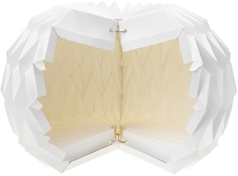 Weißer Origami Hängelampenschirm aus Papier, Faltbar für Zuhause | Einzug und Wohnraum, Einfache Kreative Form, Geeignet als Lampenabdeckung